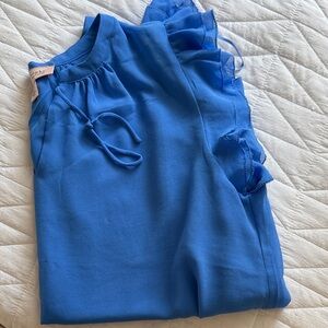 Philosophy Vibrant Blue Tie-Front Top